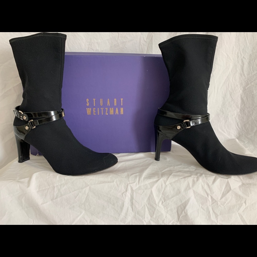 Stuart Weitzman Size 12 Black Sock Boot